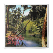 zSC005 SEYCHELLES, La Digue, Afrika, Fliese (Vorderseite)