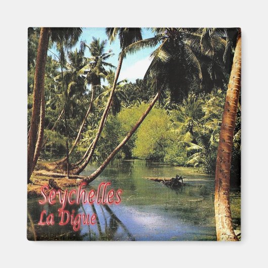 zSC005 SEYCHELLES, La Digue, Afrika, Kühlschrank Magnet (Vorne)