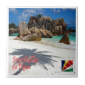 zSC006 SEYCHELLES, La Digue, Afrika, Fliese (Vorderseite)