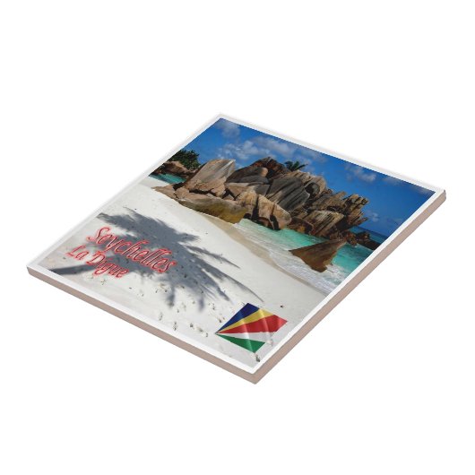 zSC006 SEYCHELLES, La Digue, Afrika, Fliese (Seite)