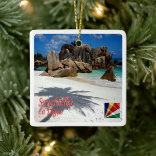 zSC006 SEYCHELLES, La Digue, Afrika, Keramikornament