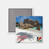 zSC006 SEYCHELLES, La Digue, Afrika, Kühlschrank Magnet (Vorderseite/Rückseite)