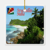 zSC007 MAHE', Panorama, Seychellen, Afrika, Keramikornament (Rückseite)