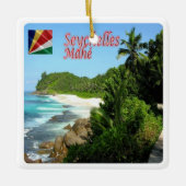 zSC007 MAHE', Panorama, Seychellen, Afrika, Keramikornament (Vorderseite)