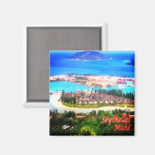 zSC008 MAHE', Seychellen, Afrika, Kühlschrank, Magnet (Vorderseite/Rückseite)