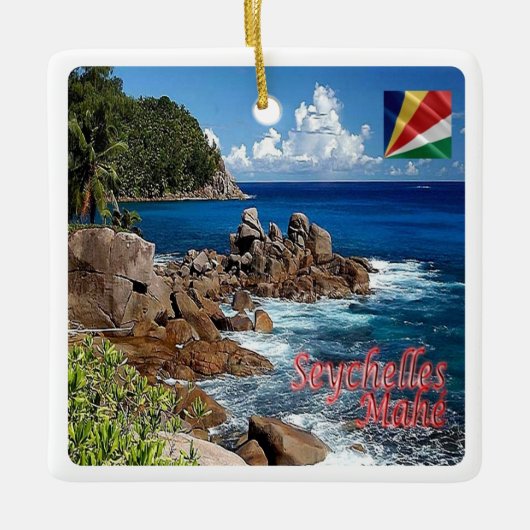 zSC011 MAHE', Seychellen, Afrika, Keramikornament (Vorderseite)