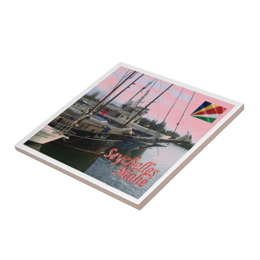 zSC012 MAHE' Harbour, Seychellen, Afrika, Fliese (Seite)