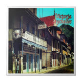 zSC015 VICTORIA, Old Shops, Seychellen, Fliese (Vorderseite)