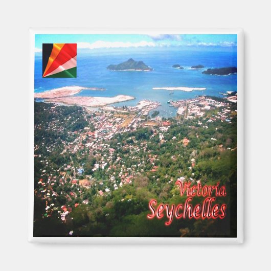 zSC016 VICTORIA, Seychellen, Afrika, Kühlschrank Magnet (Vorne)