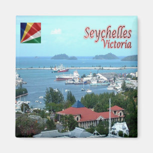 zSC018 VICTORIA, Port, Seychellen, Afrika, Kühlsch Magnet