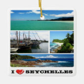 zSC021 SEYCHELLES, I Liebe, Keramikornament (Vorderseite)