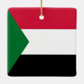 zSD001 SUDAN, Flag, Afrika, Keramikornament (Rückseite)