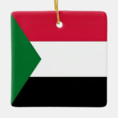 zSD001 SUDAN, Flag, Afrika, Keramikornament (Vorderseite)