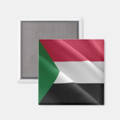 zSD002 SUDAN, Waving Flag, Afrika, Kühlschrank Magnet (Vorderseite/Rückseite)