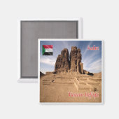 zSD003 SUDAN, Western Deffufa, Afrika, Kühlschrank Magnet (Vorderseite/Rückseite)