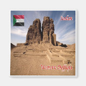 zSD003 SUDAN, Western Deffufa, Afrika, Kühlschrank Magnet (Vorne)