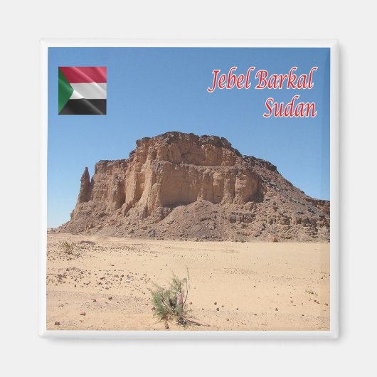zSD005 JEBEL BARKAL, Sudan, Afrika, Kühlschrank Magnet (Vorne)