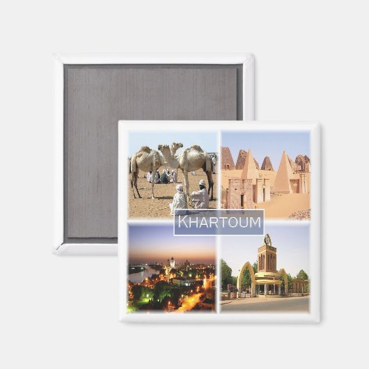 zSD009 KHARTOUM, Sudan, Mosaik, Afrika, Kühlschran Magnet (Vorderseite/Rückseite)