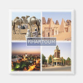 zSD009 KHARTOUM, Sudan, Mosaik, Afrika, Kühlschran Magnet (Vorne)