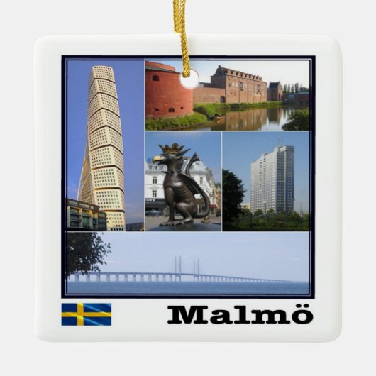 zSE011 MALMÖ, Schweden, Europa, Keramikornament (Vorderseite)