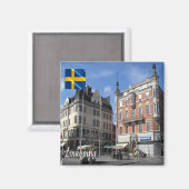 zSE013 LINKÖPING, Schweden, Europa, Kühlschrank Magnet (Vorderseite/Rückseite)