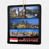 zSG003 SINGAPUR Collage LION CITY, Asia, Keramikornament (Links)