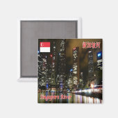 zSG007 SINGAPUR Raffles Place LION CITY, Kühlschra Magnet (Vorderseite/Rückseite)