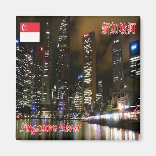 zSG007 SINGAPUR Raffles Place LION CITY, Kühlschra Magnet (Vorne)