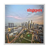 zSG009 SINGAPUR Ansicht LION CITY, Fliese (Vorderseite)