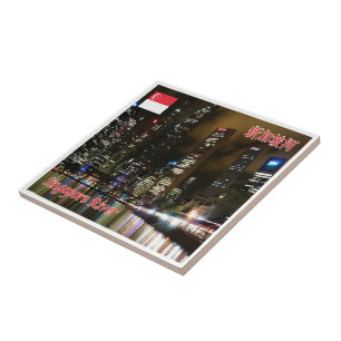 zSG011 SINGAPORE River LION CITY, Asien, Fliese