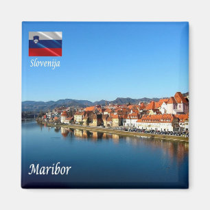 zSI013 DRAVA IN MARIBOR, Slowenien, Europa, Kühlsc Magnet