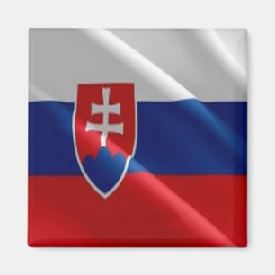 zSK002 SLOVAK waving FLAG SLOWAKEI, Kühlschrank Magnet