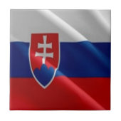 zSK002 SLOWAK waving FLAG SLOWAKIA, Fliese (Vorderseite)