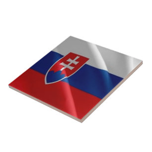 zSK002 SLOWAK waving FLAG SLOWAKIA, Fliese