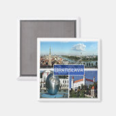 zSK003 BRATISLAVA, Slowakei, Europa, Kühlschrank Magnet (Vorderseite/Rückseite)