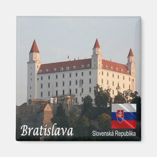 zSK007 BRATISLAVA CASTLE, Slovakia Europe, Fridge Magnet (Vorne)