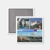 zSK013 BRATISLAVA, Slowakei, Europa, Kühlschrank Magnet (Vorderseite/Rückseite)