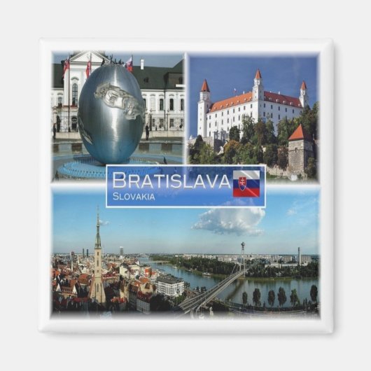 zSK013 BRATISLAVA, Slowakei, Europa, Kühlschrank Magnet (Vorne)