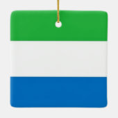 zSL001 SIERRA LEONE Flag, Afrika, Keramikornament (Rückseite)