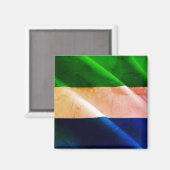 zSL002 SIERRA LEONE, Waving Flag, Afrika, Kühlschr Magnet (Vorderseite/Rückseite)