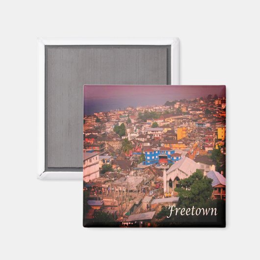 zSL005 FREETOWN, Sierra Leone, Afrika, Kühlschrank Magnet (Vorderseite/Rückseite)