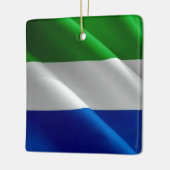 zSL02 SIERRA LEONE, Waving Flag, Afrika, Keramikornament (Links)