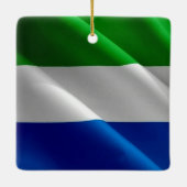 zSL02 SIERRA LEONE, Waving Flag, Afrika, Keramikornament (Rückseite)