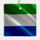 zSL02 SIERRA LEONE, Waving Flag, Afrika, Keramikornament (Vorderseite)