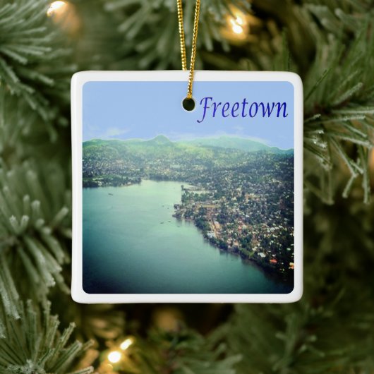 zSL04 FREETOWN, Panorama, Sierra Leone, Keramikornament (Baum)