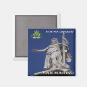 zSM004 STATUE LIBERTY, San Marino, Europa, Kühlsch Magnet (Vorderseite/Rückseite)