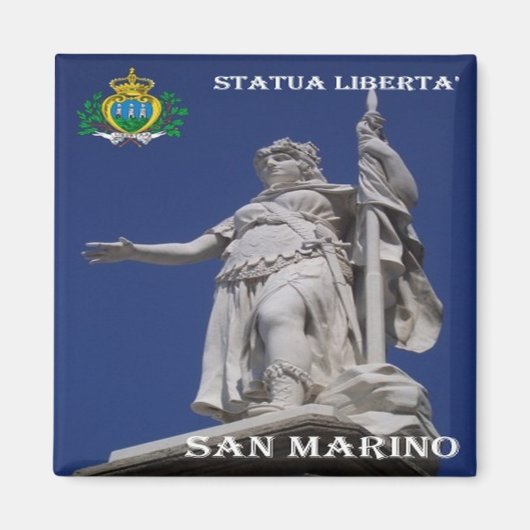 zSM004 STATUE LIBERTY, San Marino, Europa, Kühlsch Magnet (Vorne)