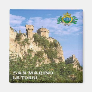 zSM006 DIE BEIDEN TOWERS, San Marino, Europa, Kühl Magnet