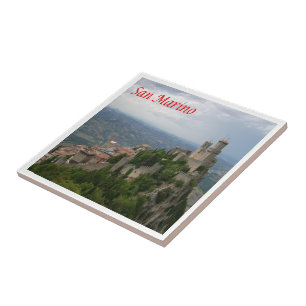 zSM007 MONTE TITANO Panorama, San Marino, Fliese