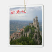 zSM007 MONTE TITANO Panorama, San Marino, Keramikornament (Links)
